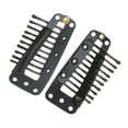 thumbnail image 4 of Unique Bargains 20 Pcs 10-Teeth Snap Wig Hair Clips for Hair Extension Black, 4 of 5