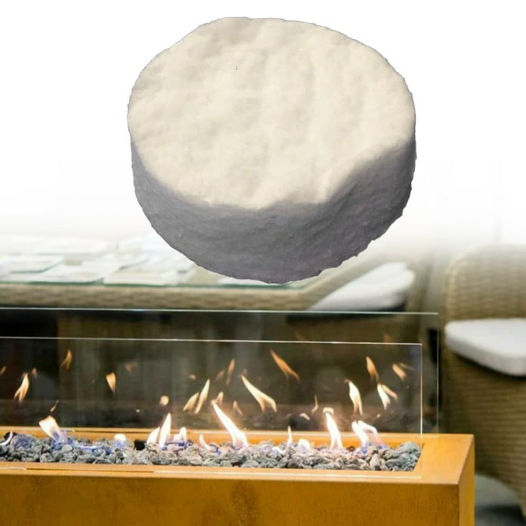 Jingt 2/3/5pcs Ceramic Wool Sponge Cotton Round 8.6x2.5cmFirplace Firebox Safety Bio Fire