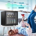thumbnail image 7 of EUHOMY 48 Can Beverage Refrigerator cooler-Mini Fridge Glass Door for Beer Drinks Wines, Countertop Beverage Fridge with Adjustable Shelves Blue LED for Home/Office/Dorm/Bar, 1.3 cu.ft, 7 of 7