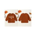 thumbnail image 2 of RUINIXCW Toddler Baby Girl Boy Halloween Sweatshirt Outfit Newborn Infant Fall Winter Sweatshirt Mama's Pumpkin Print Long Sleeve Pullovers Shirt Top, 2 of 8
