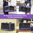 thumbnail image 2 of Bolsa de transporte para mascotas GAPZER para perra Yorkie Travel Kennel, color morado, 2 of 9