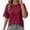 Wine, variant on Women's Oversized Crew Neck Short Sleeve T Shirt, Lace Patchwork Detail with Relaxed Loose Fit, for Summer Casual Daily Wear or Street Style Outfits Black
