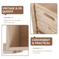 thumbnail image 3 of Luxshiny Flower Planter Rectangle Pot Wood Burnt Color 1Pack for Indoor Space, 3 of 6