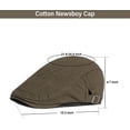 thumbnail image 2 of Men's Newsboy Cap Ivy Cotton Flat Hat Adjustable Cabbie Driving Hats Gatsby Irish Hunting Beret Caps 1Pack, 2 of 7
