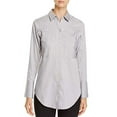 thumbnail image 3 of Foxcroft Women’s Patrice Button Down Tops, Gray, 6 AV/MD/RG, 3 of 4
