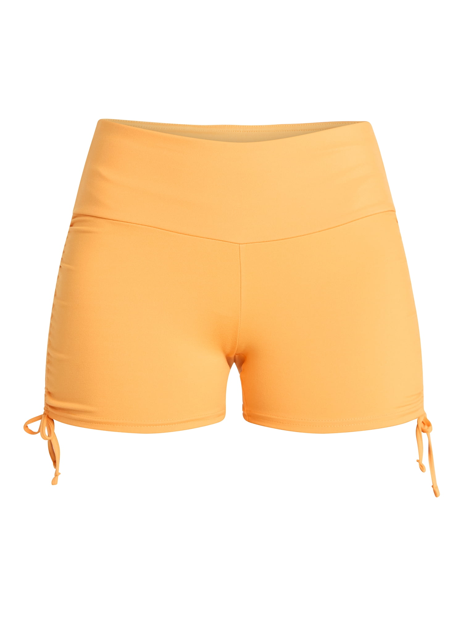 No Boundaries Ruched Side Bike Shorts, 4" Inseam, Women’s XXS-XXL