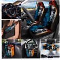 thumbnail image 2 of Yuyamidu Fire Lion Car Front Back Seat Covers with Car Steering Wheel Cover Seat Belt Pads Cup Coasters Garbage Cans Rear View Mirror Cover Keychain Air Vent Storage Holder Set of 15, 2 of 7