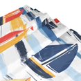 thumbnail image 3 of Yayeee Shower Curtain with Hooks 72"x72" Waterproof Fabric Bathroom Hanging Decor, Orange Hand Drawn Sailboats, 3 of 5