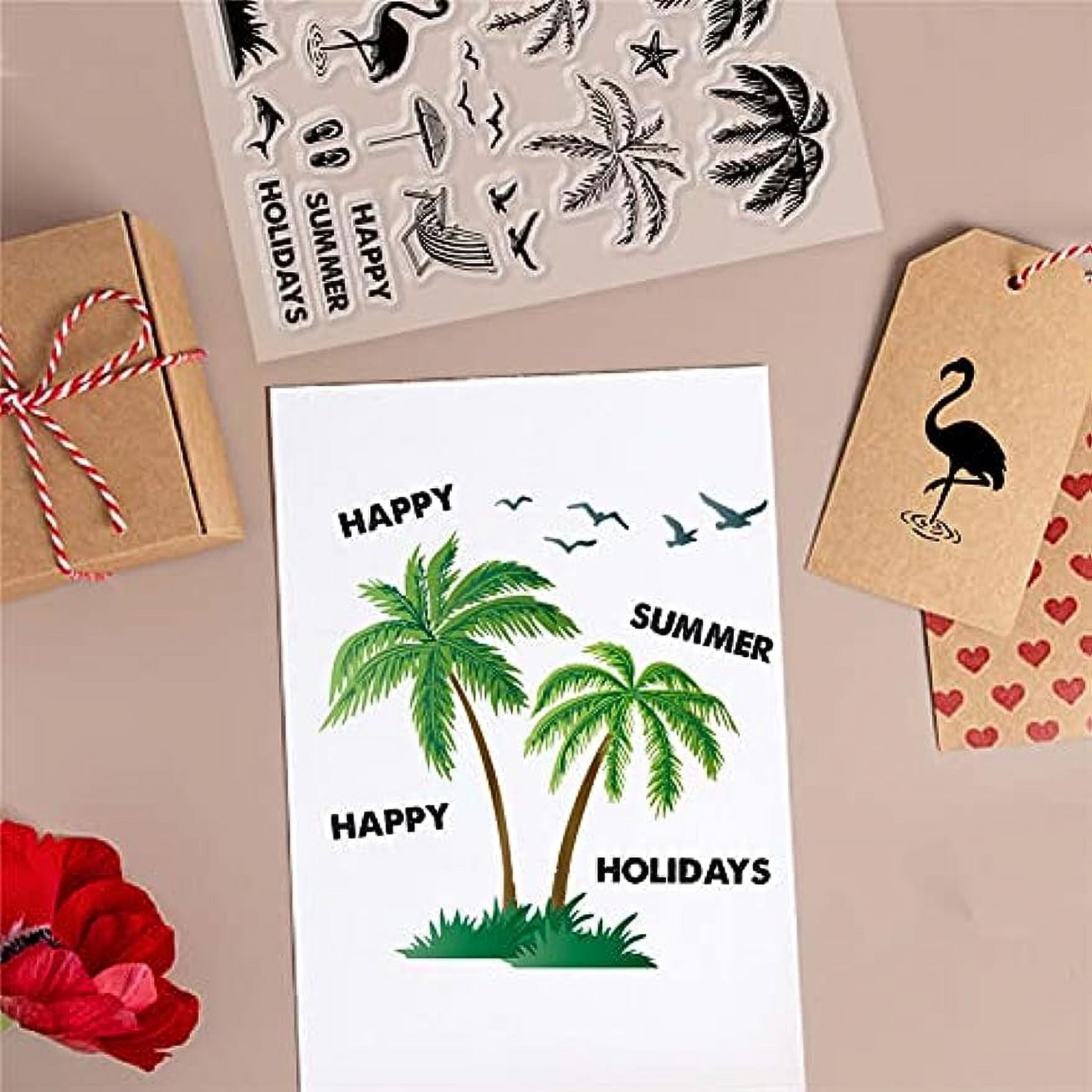 Estivaux Summer Tree Background Clear Stamps for Card Making and  Journaling, Coconut Leaves Rubber Stamps Hawaii Leaves Stamps for  Scrapbooking DIY Cards Album Crafts Supplies - Yahoo Shopping