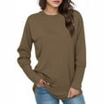 thumbnail image 2 of Xunlbb Tops for Women Trendy Womens Sweatshirts Hoodies Fleece Long Sleeve Crewneck Oversized Pullover Sweaters Casual Crew Neck Fall Clothes S-2XL Great Gifts for Less, 2 of 6