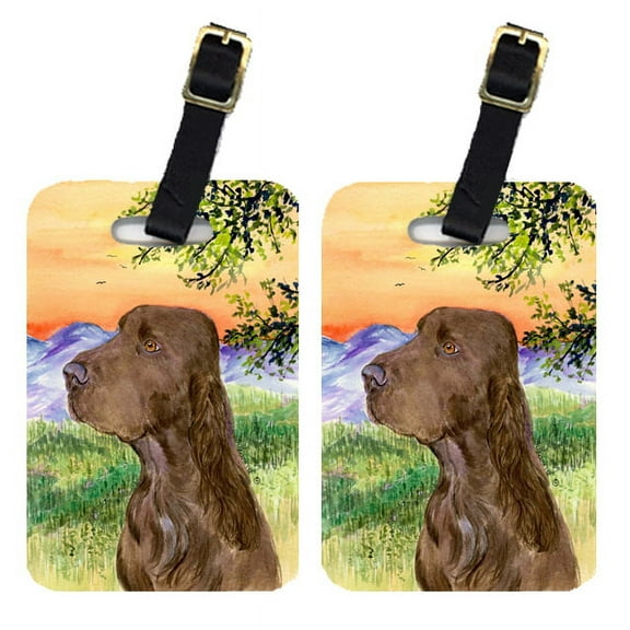 Pair of 2 Field Spaniel Luggage Tags