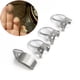 thumbnail image 3 of Tnstrumento Musical Púas ajustables para 3 dedos + 1 púa para el pulgar Púa para guitarra acústica Banjo (Plata), 3 of 6