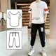 thumbnail image 3 of Chándal Alfabeto Trajes Deportivos Gris Top Jogging Ropa De Hombre Ropa Deportiva Pantalones Conjuntos 2024 Tendencia Camiseta Hombre Alta Calidad Barato, 3 of 5