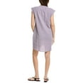 thumbnail image 2 of Echo womens  Meridian Isla Linen-Blend Shift Dress, m, Purple, 2 of 3