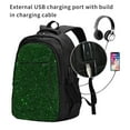 thumbnail image 2 of Fotbe Emerald Green Sparkling Mochila con Estampado y Puerto USB para Hombre y Mujer, Mochila Antirrobo, Mochila de Viaje, Mochila Escolar, Mochila Universitaria, 2 of 7