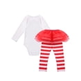 thumbnail image 3 of renvena Infant Baby Girls Christmas Outfit Deer Romper with Striped Pants, 3 of 7