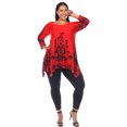 thumbnail image 4 of White Mark Women's Plus Size 3/4 Sleeve Yanette Tunic Top, 4 of 4