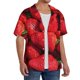 thumbnail image 2 of Balery Strawberry Red Camisa Casual de Manga Corta con Botones para Hombre, Texturizada, Estilo Cubano, para Playa, Verano-Small, 2 of 5