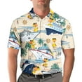 thumbnail image 5 of Polo Duck Hawaiian Shirts For Men Vacation Aloha Mens Polo Shirts Short Sleeve Shirts, 5 of 7