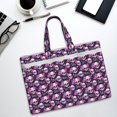 thumbnail image 6 of Salouo Skull Flower for Canvas Tote File Bag, Tote Bag With Zipper Business Briefcase Document Bag with Handle A4 File Organizer Laptop Bag for Travel & Work, 6 of 8