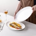 thumbnail image 4 of Serving Platters Set of 2 – 14 Inch Oval White Serving Platters, Large Porcelain Serving Platter Set for Party, Appetizers, Charcuterie, Sushi & Dessert, Microwave & Dishwasher Safe, 4 of 9