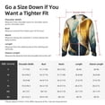 thumbnail image 5 of Lsque Golden Blue Leaf Design UPF 50+ Lightweight Sun Protection Men's Women's Long Sleeve Shirt, Hoodie Performance -Medium, 5 of 9