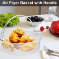 thumbnail image 3 of Panier pour Friteuse à Air Chaud, Accessoire de Remplacement pour Friteuse à Air 8Qt Panier en Maille avec Poignée, Panier Vapeur Rond en Acier Inoxydable 18/8 pour Friteuse à Air, Instant Pot, Four, Panier Vapeur, Panier de Friture Ménager, 3 of 7