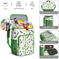 thumbnail image 5 of Travel Cooler Bag - White Cartoon Dinosaurs Pumpkins Pattern Camping Beer Cooler Backpack with Bottle Opener- Waterproof Insulated Picnic Backpacks - Cooler Bag for Beach, 5 of 6