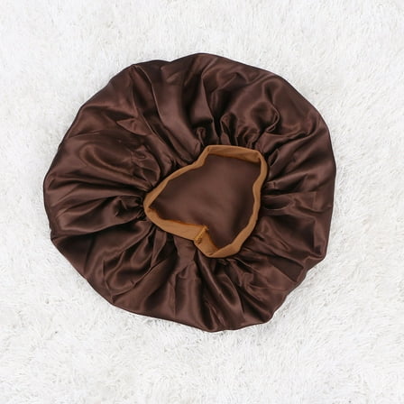 ROSENICE Jumbo Bonnet 1Set Imitation Hair Protection Cap for Shower and Sleep in Coffee