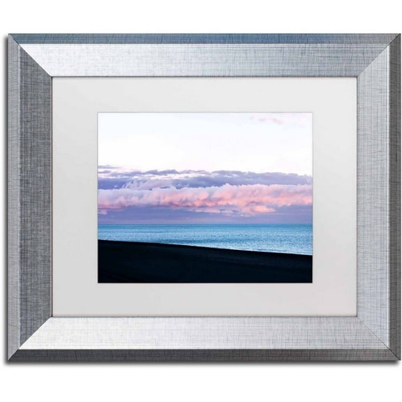 Trademark Fine Art 'Color Stripe' Canvas Art by Philippe Sainte-Laudy, White Matte, Silver Frame
