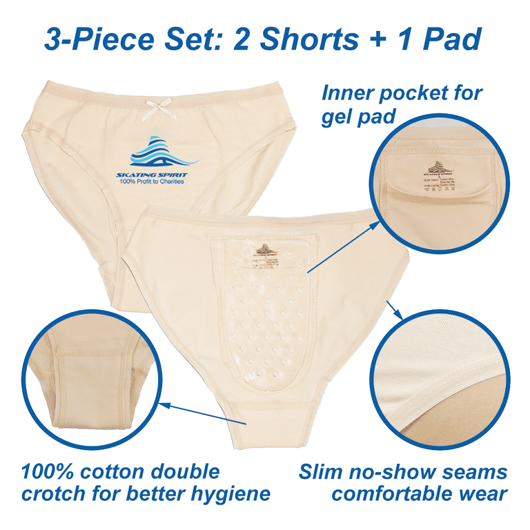 Padded Shorts Hip Tailbone Gel Pad Protective Underwear For Figure Skating  Dancing