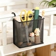 thumbnail image 6 of Dongrere Metal Mesh Hanging Pen Holder with Hook, Desk Side Storage Basket for Office Classroom Supplies, Black, 6 of 6