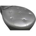 thumbnail image 4 of Best Master High Heel Faux Leather Crystal Studs Shoe Chair in Silver, 4 of 4
