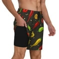 thumbnail image 3 of Goofa Chili2 Printed Men's Swim Trunks Board Shorts Quick Dry Mens Swimming Trunks with Compression Liner,Breathable Fit Hawaii Beach Shorts-Large, 3 of 9