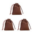 thumbnail image 1 of Minnieouse Estuche para joyas Bolsas con cordón Pendientes Anillos Empaquetado Regalos Artesanías Regalos Bolsillo sólido Café-8*10 Type1 NO1, 1 of 6