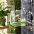 thumbnail image 6 of AuroraX Automatic Bird Shower Bath Hanging Bird Bath for Cage Leak-Proof Durability Waterproof Quick-Dry Bird Cage Accessories Green National Dog Day International Cat Day, 6 of 6