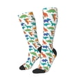 thumbnail image 2 of Daiia Sports Socks Colorful Dinosaur Printed Novelty Crew Socks for Men Women Knee High Socks Cotton Socks Soft & Breathable Support Unisex Socks, 2 of 9