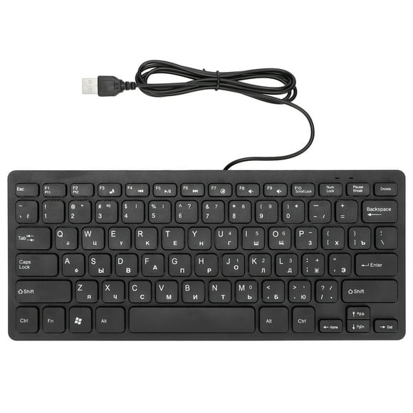 PC Computer Keyboard, Usb Keyboard Wired Keyboard 78-Key PC Keyboard Laptop Keyboard For PC Notebook Computer General Russian