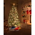 thumbnail image 5 of 4th of July Christmas Tree Skirt 36 Inches Large Christmas Skirt Tree, Independence Day Patriotic Blue Borwn Star Tree Skirt Christmas Decorations for Fireplace Party Holidays Indoor Outdoor, 5 of 7
