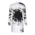 thumbnail image 4 of Nuoqisi Summer Dresses for Women Long Sleeve Casual Print Slim Elastic Pleated V Neck Dress 2026 A Line Tunic Dress, 4 of 5