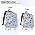 thumbnail image 4 of Daiia Cute Chameleons On Blue Vintage Canvas Backpack for Men and Women ,Hiking Backpack,Travel Laptop Bag for School,Large Capacity Backpack, 4 of 7