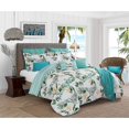 thumbnail image 3 of 4-Piece Reversible Comforter Set Tropical Pattern Full/Queen Nassau Palm Leaves, 3 of 4