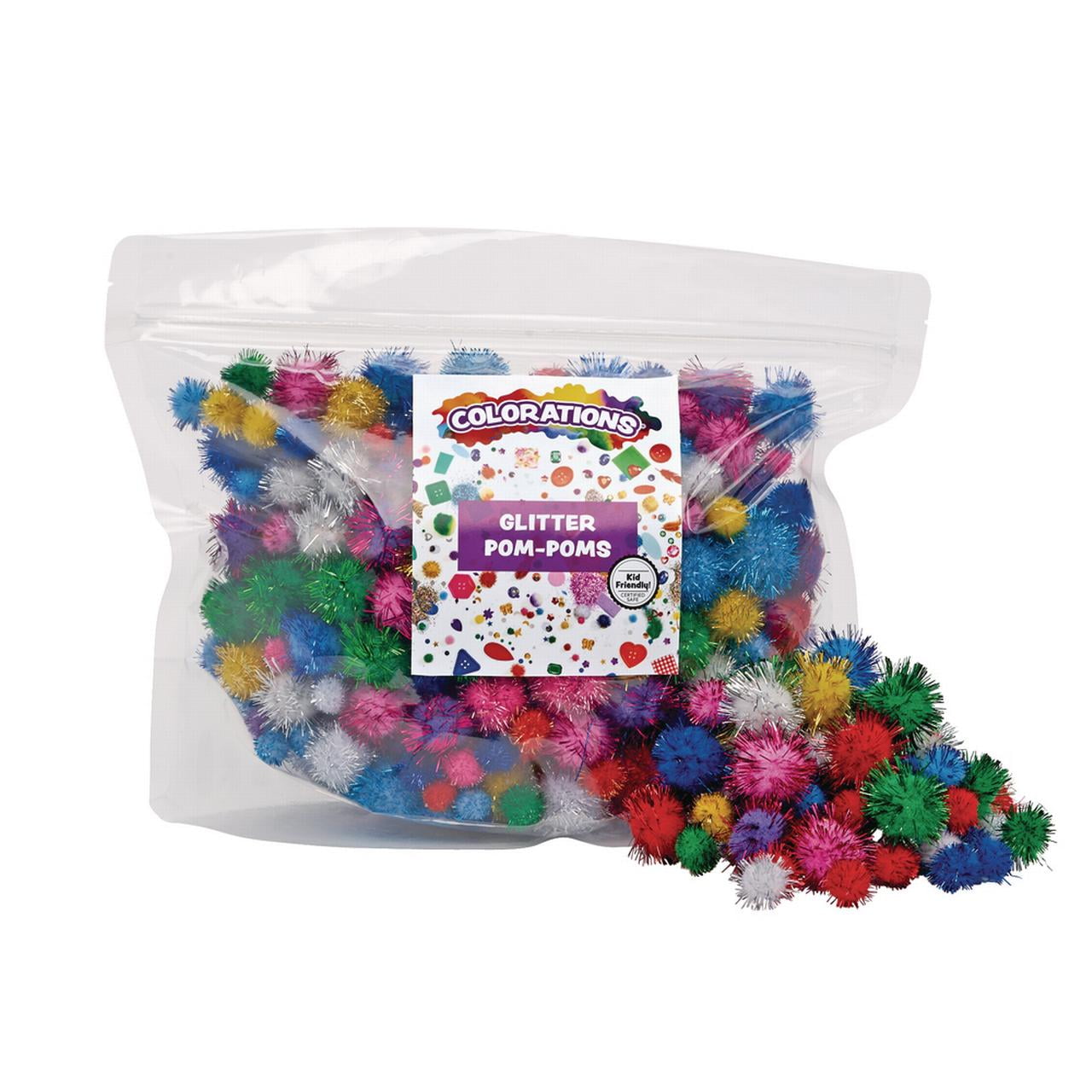 Colorations Glitter Pom-Poms - 300 Pieces