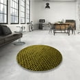 thumbnail image 4 of Ahgly Company Machine Washable Indoor Round Transitional Night Red Area Rugs, 4' Round, 4 of 7