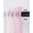 thumbnail image 6 of Pink Ombre Curtains 54 Inch Length, Sheer Curtains for Bedroom Living Room Window Pink White Gradient Modern Abstract Art Rod Pocket Voile Drapes Kitchen Curtains Small Half Window 42"x54" 2 Panels, 6 of 6