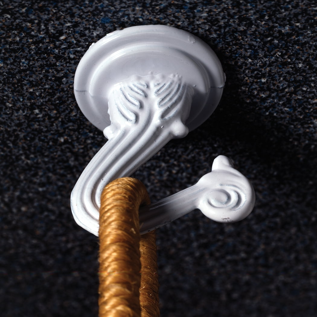 Hillman 536203 Decorative White Swag Hook, Wood or Drywall Surfaces (30lb)