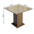 thumbnail image 4 of Juego de Comedor Tifani Madesa Mesa con Tablero de Vidrio 4 Sillas Marrón/Crema/Beige, 4 of 9