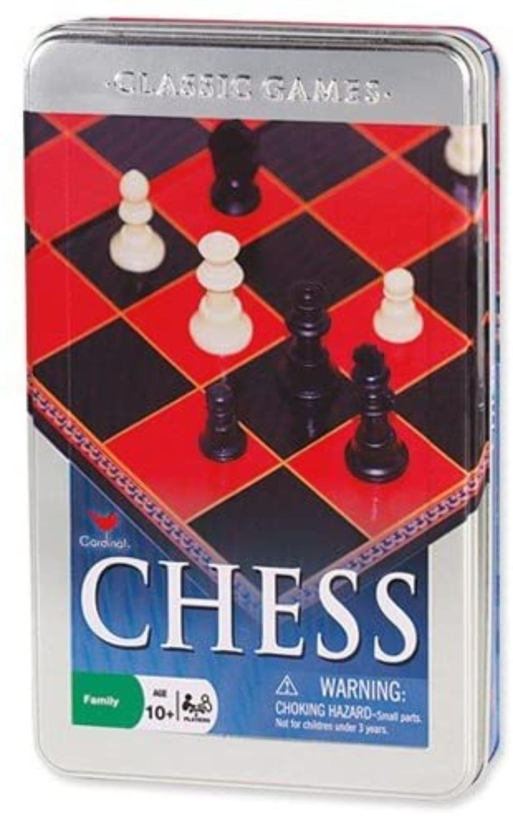 Cardinal Games 58312 Chess Set in a Tin Can Travel Family Kids Holidays for sale online 