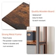 thumbnail image 7 of Hall Tree Coat Rack with LED Lights,Modern Coat Rack with Bench Shoe Storage and Removable Coat Hooks 5 in 1 Large Organizer with Storage Basket for Entryway Hallway Bedroom (Brown), 7 of 7