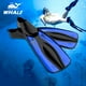 thumbnail image 2 of Aletas de snorkel para adultos, hebillas ajustables, aletas de natación, zapatos de buceo cortos de silicona, tacón abierto, tamaño de viaje, 2 of 5